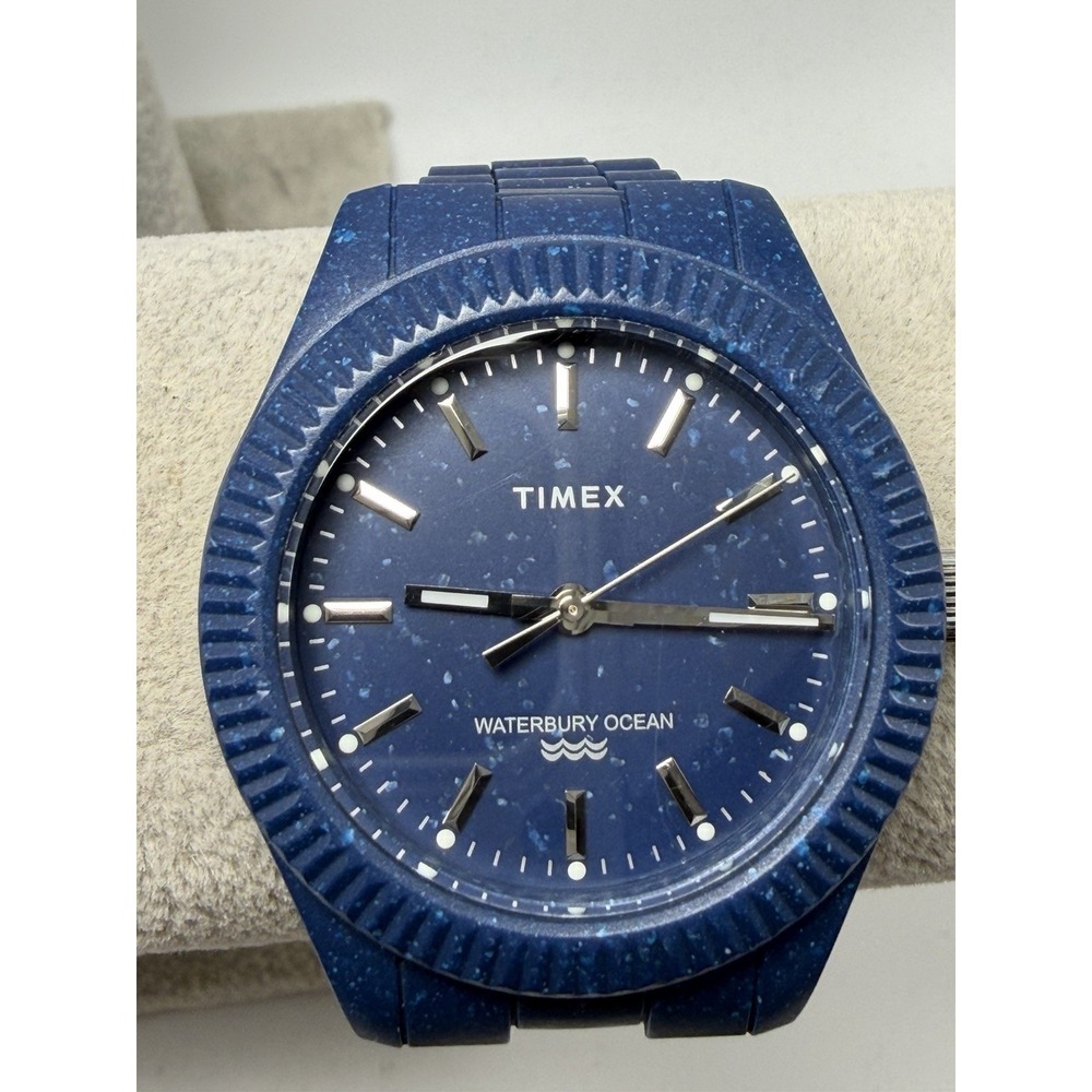 Timex TW2V37400 New Battery Waterbury Ocean Mens Watch 42MM 6.75" Blue